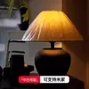 Lámpara de Mesa de Cerámica Estilo Wabi-Sabi Japonés Lámpara de Mesita de Noche Retro Diseñador Homestay Hotel Sala de Estar Dormitorio