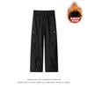 Pantalones de Esquí Unisex de Nuevo Estilo Invernal, Patchwork, Cortavientos e Impermeables, Forro de Felpa Cálido, Piel de Zorro Plateado, con Polaina para Nieve, para Menos Diez Grados
