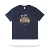 Ropa para Hombre Huiben 230g Verano Tendencia Marca Camiseta para Hombre Dibujos Animados Colorida Estampada Manga Corta Trendy Casual Versátil Camiseta Básica