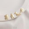 Preservação da cor 14K Cobre Ouro Real Edição Cartoon Urso Elefantinho Cavalo de Troia Boneco de Neve Pingente Feito à Mão DIY Pingente de Pulseira