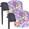 Luces de Alambre de Aleación Solares LED Transfronterizas Tiras de Luz Impermeables para Exteriores Tiras de Luz Decorativas de Atmósfera para Paisaje de Jardín en el Patio