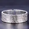 Pulsera de Producción Privada Plata Pura 9999 Método Antiguo Sólido Palabras Auspiciosas y Parejas Seguras Pedido. El precio es un precio por gramo