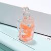 Luminoso nuevo conejo de arcilla blanda Taza llavero para coche lindo personaje de dibujos animados colgante de bolsa accesorios de llavero