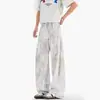 2026 Novas Calças Casuais Masculinas Estilo Hong Kong Marca da Moda Tendência Ampla de Seda de Gelo Tie-Dye Calças de Perna Larga Calças Longas para Homens