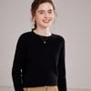 Ropa de Primera Línea Nuevo Suéter de Punto de Cachemira de Cuello Redondo para Mujer Color Sólido Combinación con Todo Recto Manga Larga Suéter Fondo Ropa Exterior Moda