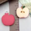 Frutas de Resina 3D Simuladas Juguetes de Comida Creativos Pulsera DIY Collar Llavero Colgante Accesorios de Joyería Lindos