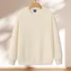 Moletom 100% Algodão Estampa Personalizada Logo Roupa de Trabalho Inverno Masculina Catering Forrado com Fleece Gola Redonda Preta Camisa Cultural Roupa de Trabalho