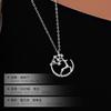 Collar de ciervo sika con incrustaciones de diamantes de lujo en plata S925 bajo el árbol Banyan, cadena de clavícula de alta gama para mujer.
