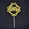 Árvore da Fortuna Decoração de Bolo de Aniversário Cartão Contando Dinheiro Mão com Cãibra Assar Bolo Dourado Riqueza Vestir