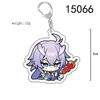 Chaveiro de Anime Periférico Honkai Star Rail Orvalho Branco 7 de Março Verde Quercetina Acrílico Pingente Dupla Face