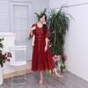 Vestido Tie-Dye de Yunnan Dali Lijiang Falda Larga para Mujer Estilo Retro Literario de Primavera y Otoño con Cinturón Venta al por Mayor