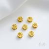 Color-preserving dumb gold sand gold copper fortune word peace joy hollow small beaded accessories diy jewelry materials