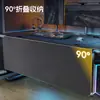 Tablero de extensión de escritorio de fibra de carbono, soporte de brazo plegable, soporte para teclado y borde de mesa extendido para salas de juegos