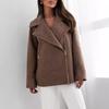 Chaqueta de Lana Cepillada con Solapa y Cremallera Nueva para Otoño e Invierno 2024, Comercio Exterior Transfronterizo Aliexpress Amazon