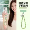 Nuevo estilo de cordón para teléfono para muñeca, cadena de teléfono de alta gama, cordón corto de moda creativo con forma de corazón para funda de teléfono, accesorio para mujer