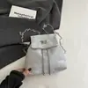 Mochila Casual de Gran Capacidad con Cordón Nuevo Verano 2024 Versátil Cadena Ins Mochila para Mujer Estilo Coreano Mochila Escolar