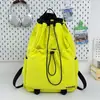 Estilo Bosque Nuevo Aspecto de Alta Gama Fresco y Dulce Color Macarrón Mochila con Cordón Ligera Mochila de Montañismo para Viajes