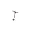 Clavos Europeos y Americanos Transfronterizos de Acero Inoxidable 316L Hueso de Ceja Estrella Luna Adornos de Ceja Corazón Flor Piercing de Clavo de Ceja con Rosca Interna