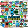 Compra directa transfronteriza de 50 pegatinas de elementos de programa estilo píxel con temática de código de computadora retro, decorativas e impermeables