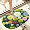 Alfombrilla de baño fresca y sencilla, alfombra de tierra de diatomeas para inodoro, absorbente de agua, secado rápido, alfombrilla antideslizante resistente a las manchas para la puerta del inodoro