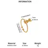 Moda Europea y Americana Simple Anillo de Acero Inoxidable con Alambre Rizado en Forma de Corazón, Anillo de Acero para Gato Chapado en Oro No Descolorante