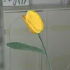 Flor de Tulipan Terminada Transfronteriza Flor Tejida a Mano Flor de Lana al por Mayor Ramo de Flores Regalo Creativo Regalo del Día de la Madre