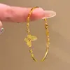 Nuevo Pulsera de Mariposa de Esmalte Chino con Goteo de Aceite Verano 2024 Nuevo Color Dulce Flor Media Pulsera Pulsera Explosiones