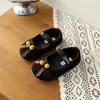 Mocasines de terciopelo para niña, sin cordones, corte bajo, estilo coreano 2026 Otoño, Zapatos casuales de piel Mary Jane, Estilo princesa