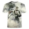 Verão Novo Comércio Exterior Transfronteiriço 3D Star Wars Manga Curta Masculina Camiseta Esportiva Secagem Rápida Fitness Casal Respirável Leve