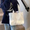 Lindo Bolso Tote de Felpa para Niña Invierno Nuevo Bolso Elegante de Gran Capacidad Muñeco Mickey Bolso de Hombro Sobaco