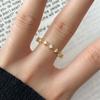 Anillo de diamantes Nalan S925 de plata esterlina con cuentas ligeras, estilo coreano, estilo viajero, joyería de mano con nicho de viento R01962