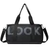 Nueva Bolsa de Viaje para Mujer, Bolsa Deportiva de Yoga Repelente al Agua, Bolso de Fitness con Letras de Moda Estilo Coreano, Bolsa de Equipaje para Viajes de Negocios de Corta Distancia