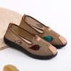 Sapatos de Tecido Old Beijing para Mulheres, Sapatos de Tela, Primavera e Verão 2026, Respiráveis, Antiderrapantes, Sapatos de Vovó com Solado Macio, Sapatos de Passeio para Mulheres de Meia-Idade e Idosas