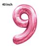 Novo Balão Digital Grande de 40 polegadas Versão Americana 0-9 Imitação de Alumínio Americano Balão para Arranjo de Festa de Aniversário Festa de Balões