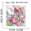 Pegatina de Tela Bordada de Caramelo y Helado Parche Bordado de Pony Arcoíris Pegatina de Conejito Lindo Etiqueta Bordada para Computadora Decoración de Bolsa