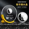 Trofeo de Cristal con Moneda de Plata Incrustada Medalla Conmemorativa de Plata Esterlina Moneda de Oro Oro Puro Listado Regalo de Aniversario Recuerdo de Jubilación
