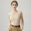 Nuevo Chaleco de Punto de Cachemira con Cuello en U Otoño/Invierno 2026 para Mujer Color Sólido Sin Mangas Ajustado Adelgazante Top Base
