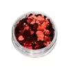Decoraciones para Uñas con Lentejuelas Estrella Roja Estilo Año Nuevo Tamaños Mixtos Forma de Corazón Estrella de Cinco Puntas Hexagonal Redondo Pegatinas con Brillo