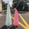 Árbol de Navidad Plegable Nuevo Transfronterizo 150 cm Árbol de Navidad Rosa Colorido Árbol Telescópico Denso Adorno de Decoración para el Hogar