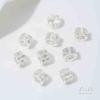 Cuentas Espaciadoras al Por Mayor Alta Retención de Color Cobre Plateado Plata Esterlina con Incrustaciones de Zircón Redondas Copo de Nieve Cuentas Espaciadoras para Joyería DIY Pulsera Collar