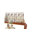 Cortinas de voil bordadas com renda floral estilo pastoral transfronteiriça, cortinas cor de café, cortinas curtas, meias cortinas, cortinas de voil, disponíveis para atacado em restaurantes