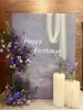 Decoración de Cumpleaños para Niña Adulta Rosa Estilo Pintura al Óleo Leche Escena Globo Fondo Simple Tablero Kt Papel de Belleza Industria