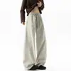 Pantalones cargo curvos celanfit estilo americano para hombre, marca de moda nueva primavera-verano, pantalones casuales versátiles de pierna ancha retro holgados