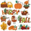Bestseller transfronterizo otoño Acción de Gracias imanes para refrigerador personalizados para el hogar ventana puerta de garaje imanes fiesta decoración del hogar