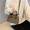 Início da primavera 2023 nova textura retro portátil shell bag estilo ocidental cor sólida simples xadrez moda ombro bolsa mensageiro