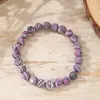 Venta Caliente Transfronteriza Pulsera de Cristal de Piedra Natural Ágata Té Café 8mm Pulsera Pareja Amistad Pulsera de Energía para Mujeres