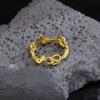 Lujo Ligero Estilo Francés Bolso de Cuerno Anillo Abregalletas Moda Personalizado Sentido de Alta Calidad Anillo para Dedo de Comida Popular Cibernético Anillo de Viento Frío