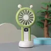 Ventilador de mano de caracol de verano Recargable por USB Velocidad ajustable continua de 100 velocidades Ventilador pequeño portátil de escritorio