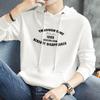 Suéter Blanco Pesado 320g para Hombre Holgado Manga Larga Chaqueta con Capucha Top con Forro Polar Sudadera Cálida Tendencia Joker