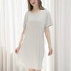 Pijama de Manga Corta para Mujer de Estilo Ins de Exportación Transfronteriza Verano Vestido de Seda de Leche Pijama para Casa Camisón Holgado Se Puede Usar Afuera